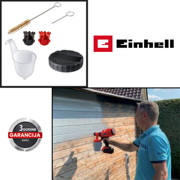 Aku pištolj za farbanje Einhell TC-SY 18/60 Li-Solo 4260025 18V 800ml